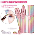 2-in-1 Eyebrow Trimmer & Facial Hair Remover (Pink)